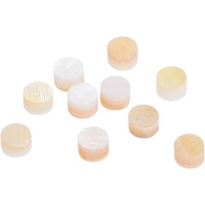 MECCANIXITY Guitar Fretboard Inlay Dots Yellow Shell Fingerboard Inlays Mark Point 3x2mm For Guitar, Pack of 10
