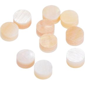 MECCANIXITY Guitar Fretboard Inlay Dots Yellow Shell Fingerboard Inlays Mark Point 4x2mm For Guitar, Pack of 10