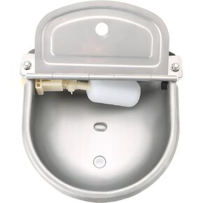 MAOPINER Automatic Waterer Bowl Farm Grade Stainless Stock Waterer Horse Cattle Goat Sheep Dog Water (with Drainage Hole)