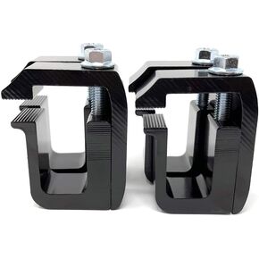 G-1 Clamp Black Powder Coated (set of 4) for Mounting Truck Cap, Camper Shell, Topper. Made in USA with 6000 Series Structural Aluminum to Ensure Quality and Strength