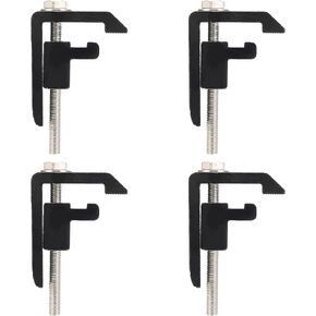 P-AC-04N Utility Track System Mounting Clamp for Toyota Tacoma/Tundra Truck Cap/Camper Shell（Black 4PCS)