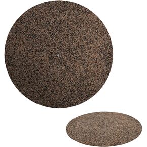 Turntable Platter Mat Black Rubber Cork Design,12 Inch Silicone Turntable LP Slipmat for Universal to All 12in LP Record Players,Improves Sound and Reduces Noise