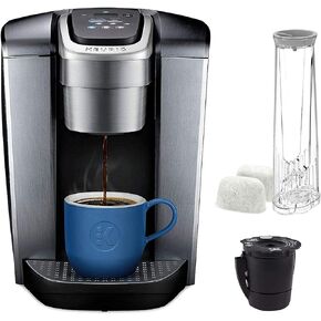 Keurig C K-Elite Maker, Single Serve K-Cup Pod Brewer, With Iced Coffee Capability, Brushed Silver Plus Extra Filter Included, 75oz
