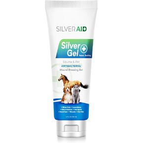 Hot Spot Treament for Dogs, Colloidal Silver Gel Wound Care for Dogs, Cats, Horses, Relief of Rashes, Irritations, Itch, Bites, Burns, Scratches, Minor Cuts, Coat Care, Vet Recommended, Made in USA