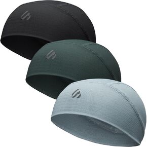 3 Pieces Skull Cap Helmet Liner- Sweat Wicking Cooling Caps Cycling Caps for Men Women- Fits Under Helmets