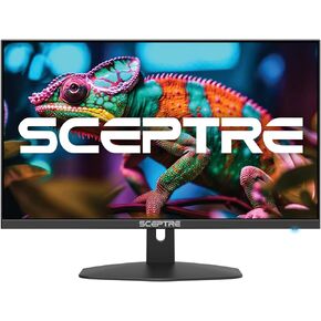 Sceptre New 27-inch Gaming Monitor 100Hz 1ms DisplayPort HDMI x2 100% sRGB AMD FreeSync Build-in Speakers, Eye Care Frameless Machine Black 2024 (E275W-FW100T)