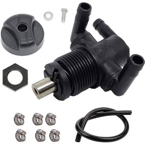 3-Way Petcock Tank Fuel Shut-off Valve Switch+Fuel line for Polaris ATV Sportsman 335 325 330 400 500 600 700 7052161（3-Way fuel tank valve with Plastic Knob）