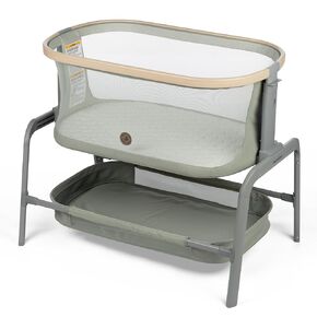 Maxi-Cosi Iora Bassinet Classic Graphite: Portable Baby Bassinet, Infant Bedside Sleeper Crib, Height Adjustable, Breathable Mesh, Large Storage Basket