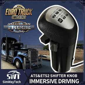 SimWayTech USB Shifter Knob for ATS & ETS2 PC For Logitech G25 G27 G29 G920 G923 Thrustmaster TH8A Fanatec SQ PXN A7 other DIY shifter