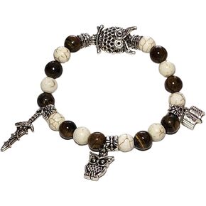 هدايا بيرسي جاكسون وأنابيث الحصرية: سوار عصري من الحجر الطبيعي مع تعليقات ذات طابع خاص - عناصر أزياء قابلة للتجميع in Kuwait