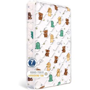 Premium Foam 4" Mini Crib Mattress 38" X 24", Thickened Design, 3D Wrapped Edge - Comfortable and Firm, Soft Microfiber Fabric, Fits Most Mini Cribs (Does Not Fit Playard or Standard Crib)