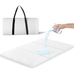 Stuffed®️ Pack and Play Mattress (38 x 26 inch), Tri-fold Travel Pack n Play Mattresses, Protable Waterproof Playard Mattress for Pack n Play, Mini Crib Mattress Nap Mat Foldable with Travel Strap