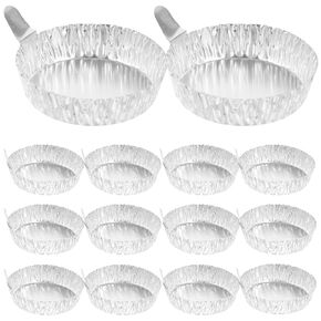 100Pcs Weigh Boats Lab Tray - 42ml Aluminum Round Dishes Weigh Container for Scale Mixing Liquid and Powder
