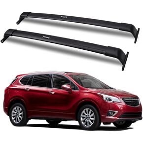 Roof Racks Rail Cross Bars Rail Fit for Buick Envision 2016 2017 2018 2019 2020 Aluminum Alloy ONLY Rack Crossbar Black