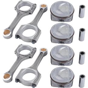 4PCS Connecting Rods & Pistons Kits 23040-2G200 23040-25200 23510-2G500 Compatible with Hyundai Sonata Sorento Optima 2.4L 2011 12 13 14 15 16 17 18 2019 Connecting Rod Piston Kit