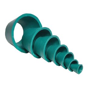 United Scientific FASN07 Filter Adapter Cone Filters, Premium & Durable Tapered Collar Rubber Stopper Buchner Funnel Flask Cones Adapter Set, Wear-Resisting Smooth Surface, Pack of 7, Green