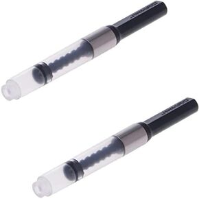 2Pcs Black Universal Fountain Pen Ink Converter Standard Push Piston Fill InkAbsorber Durable and Deft Writing and Correction Supplies Pens and Refills