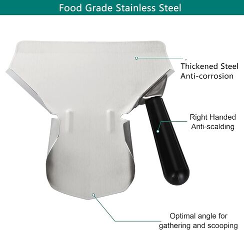 2 Pack Fry Scoop Stainless Steel French Fry Bagger Scoop with Right Handle, Metal Popcorn Scoop for Popcorn Machine - Speed and Easy Fill Commercial Fry Bagger for Bags & Boxes in Saudi Arabia