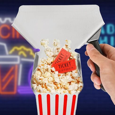 2 Pack Fry Scoop Stainless Steel French Fry Bagger Scoop with Right Handle, Metal Popcorn Scoop for Popcorn Machine - Speed and Easy Fill Commercial Fry Bagger for Bags & Boxes in Saudi Arabia