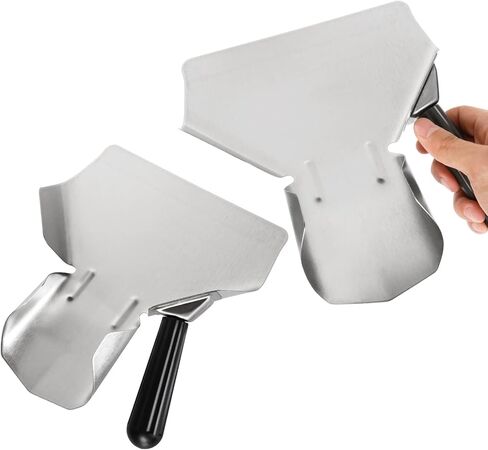 2 Pack Fry Scoop Stainless Steel French Fry Bagger Scoop with Right Handle, Metal Popcorn Scoop for Popcorn Machine - Speed and Easy Fill Commercial Fry Bagger for Bags & Boxes in Saudi Arabia