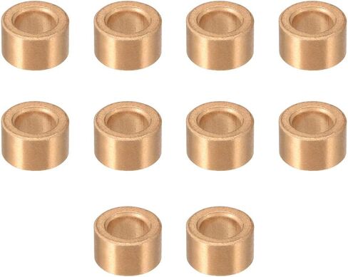 uxcell Bearing Sleeve 6mm Bore x 10mm OD x 10mm Length Self-Lubricating Sintered Bronze Bushings 10pcs in Saudi Arabia