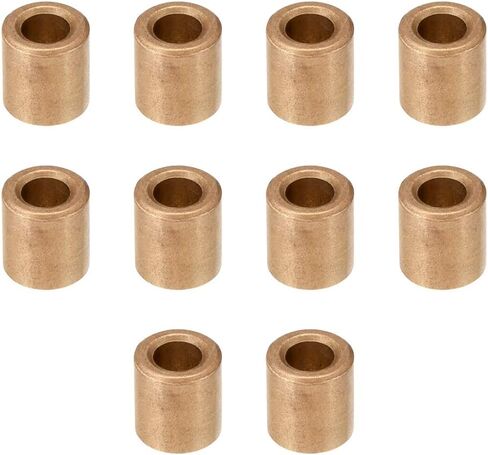 uxcell Bearing Sleeve 6mm Bore x 10mm OD x 10mm Length Self-Lubricating Sintered Bronze Bushings 10pcs in Saudi Arabia