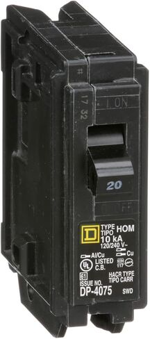 Square D by Schneider Electric HOM120CP Homeline 20 Amp Single-Pole Circuit Breaker in Saudi Arabia