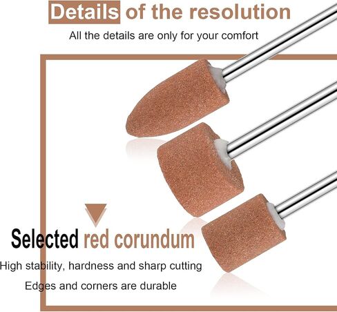 Honoson 36 Pieces Abrasive Mounted Stone Grinding Wheel Head Mounted Grinding Point Stone Heads with Box Compatible with Rotary Tool Grinding Stone Wheel Head in Saudi Arabia