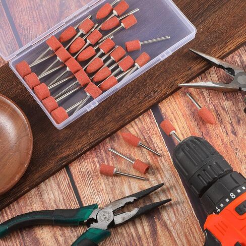 Honoson 36 Pieces Abrasive Mounted Stone Grinding Wheel Head Mounted Grinding Point Stone Heads with Box Compatible with Rotary Tool Grinding Stone Wheel Head in Saudi Arabia