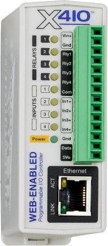 X-410 Industrial Web-Enabled Ethernet Relays, Digital Inputs, and Temperature/Humidity Monitor (Industrial Line Power 9-28 VDC) in Saudi Arabia