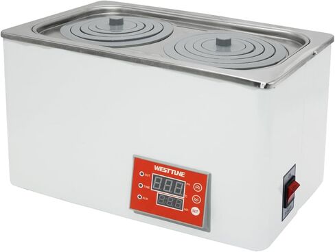 التدفئة الكهربائية ثرموستاتي مختبر حمام مائي مع 2 فتحات مختبر 6L خزان الفولاذ المقاوم للصدأ تسخين حمام الماء 110 فولت/600 واط in Kuwait