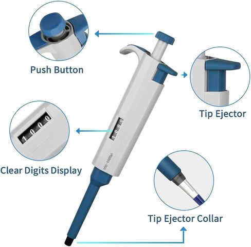 100-1000μL Micropipette High-Accurate Pipettor Adjustable Variable Volume Single-Channel Pipette for Laboratory in Saudi Arabia