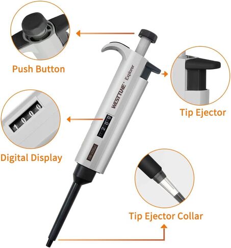 100-1000μL Micropipette High-Accurate Pipettor Adjustable Variable Volume Single-Channel Pipette for Laboratory in Saudi Arabia