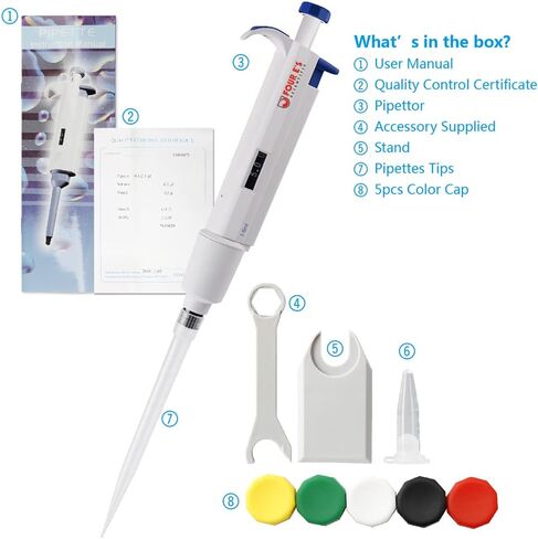 FOUR E'S SCIENTIFIC 1-5ml High-Accurate Single-Channel Manual Adjustable Variable Volume Pipettes in Saudi Arabia