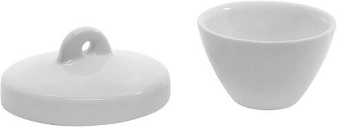 بوتقة بورسلين من Eisco Labs بغطاء، شكل قصير، سعة 8 مل - عبوة من 15 قطعة in Kuwait