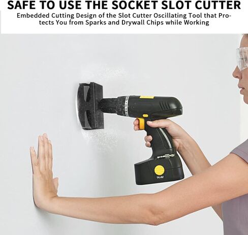 Square Slot Cutter, 2PCS Stainless Steel, Rectangle and Square, for Plastic, Metal, Low-Voltage Electrical Boxes Mounting in Saudi Arabia