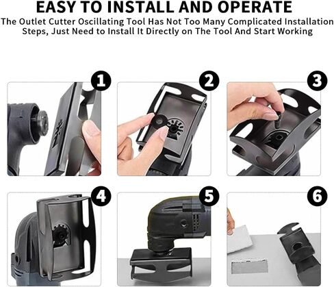 Square Slot Cutter, 2PCS Stainless Steel, Rectangle and Square, for Plastic, Metal, Low-Voltage Electrical Boxes Mounting in Saudi Arabia