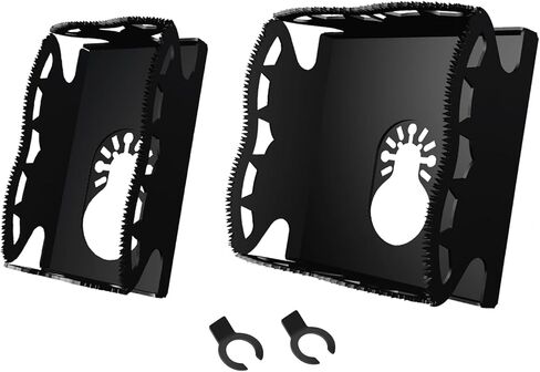 قطعتان من قاطع الفتحات المربعة، أداة قطع الحوائط الجافة، أداة قطع في مكانها بخطوة واحدة للجدران الجافة والمعادن البلاستيكية والخشب وما إلى ذلك (مستطيل + مربع) in Kuwait