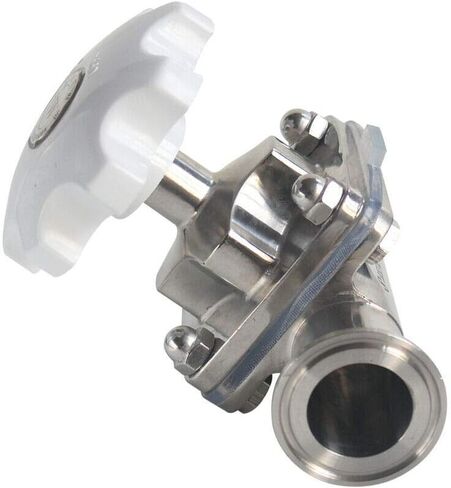 مزورة الفولاذ المقاوم للصدأ صمام الحجاب الحاجز 316l ثلاثي المشبك صمام الحجاب الحاجز سيليكون ختم 1.5 بوصة للتحكم في السوائل فائقة النقاء أو العقيمة أو المسببة للتآكل أو الكاشطة in Kuwait