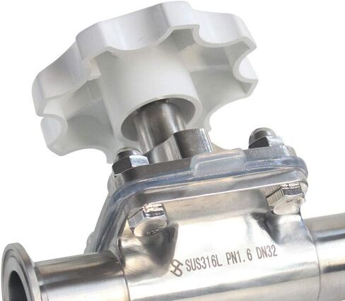 مزورة الفولاذ المقاوم للصدأ صمام الحجاب الحاجز 316l ثلاثي المشبك صمام الحجاب الحاجز سيليكون ختم 1.5 بوصة للتحكم في السوائل فائقة النقاء أو العقيمة أو المسببة للتآكل أو الكاشطة in Kuwait