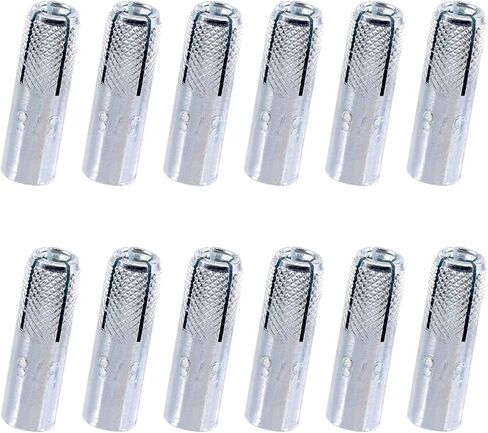 12 قطعة 3/8 بوصة من الحديد الفاخر المخرش في مجموعة المراسي، مثبتات توسيع السطح المطلية بالزنك للخرسانة الصلبة (3/8 بوصة) in Kuwait