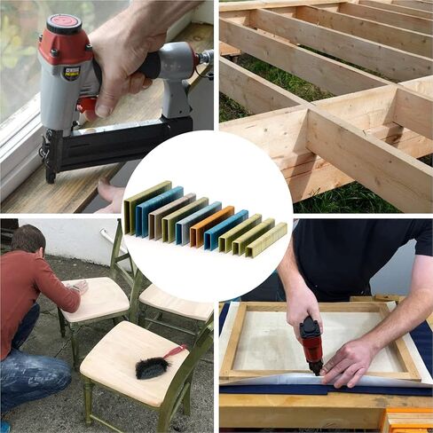 16 دبابيس متوسطة الحجم بلمسة نهائية على شكل تاج 7/16 بوصة (11 ملم) × 1-1/8 بوصة (29 ملم) دبابيس مجلفنة كهربائيًا [1,200 حزمة] in Kuwait