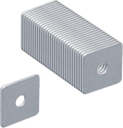 30 Pcs Square Washers Plate 3/8"(ID) x1-5/8"x1-5/8", Electrogalvanized Steel Thickness 2.8mm Bearing Plate Square Strut Channel Washer in Saudi Arabia