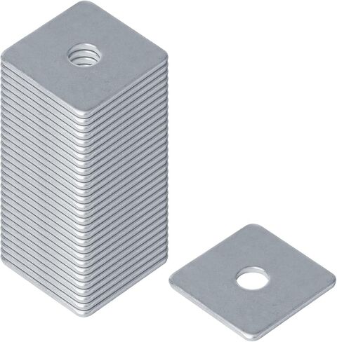 30 Pcs Square Washers Plate 3/8"(ID) x1-5/8"x1-5/8", Electrogalvanized Steel Thickness 2.8mm Bearing Plate Square Strut Channel Washer in Saudi Arabia