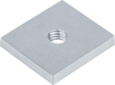 20 Pcs Square Channel Washer with Tapped Hole, Fit 3/8"-16 Bolt for 1-5/8" Strut Channels, Electrogalvanized Carbon Steel Heavy Duty Bearing Plate, 5.6mm Thickness in Kuwait