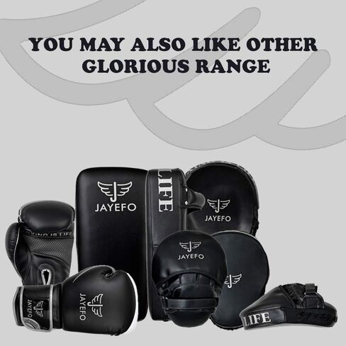 Jayefo Glorious Boxing Pads Focus Mitts for Training - Punching Blocking Pad for Boxing, Kick Boxing, MMA, Muay Thai and Material Arts - Curved Punch Mitts - Standard Size - Black in Kuwait