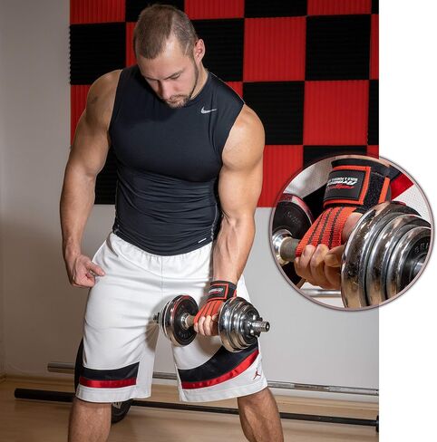 Fast Grip Lifting Straps for weightlifting Strength Training (+ Training Plans) Professional quick fastening with Metal Bolts for Powerlifting, Crossfit & Fitness - Bodybuilding for Men and Women in Saudi Arabia