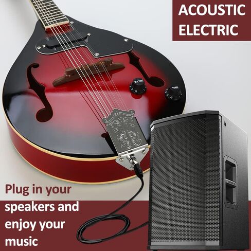 Mandolin A Style Acoustic 8 String Electric Mandolins Instrument Spruce Wood with Tuner Strings Gig Bag Strap Picks Hanger for Beginner Adults (Redbrust-Electric) in Saudi Arabia
