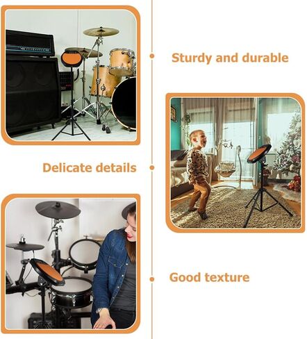 Amosfun 1 set Drum stand marching snare stand metal shelf brackets concert snare stand drum practice rack Drum Practice Storage Rack drum practice pad snare drum music light nylon tote bag in Saudi Arabia