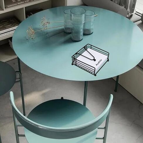 حامل مناديل، حامل مناديل للمناديل الورقية، حامل مناديل للطاولة، موزع مناديل. للمطبخ أو غرفة الطعام، حامل مناديل بسيط ومريح ومستقر، أسود in Kuwait